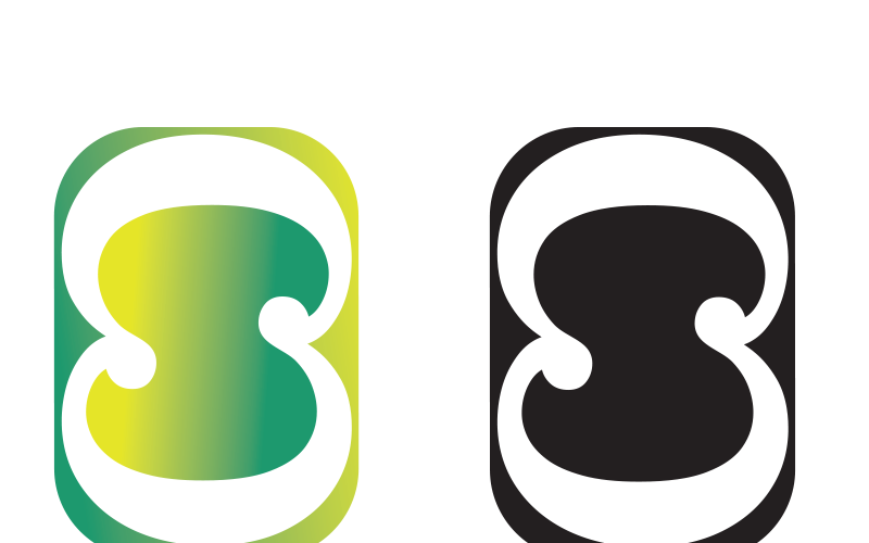 Písmeno S barevné Logo šablona