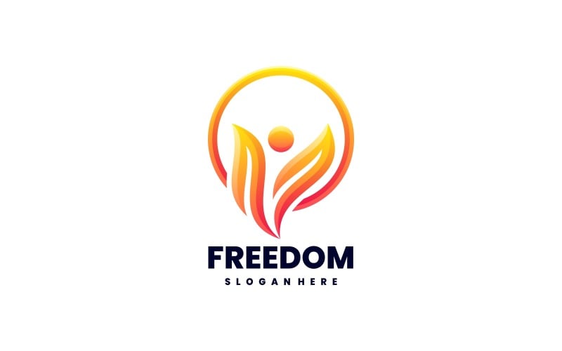 Özgürlük Gradyanı Logo Şablonu