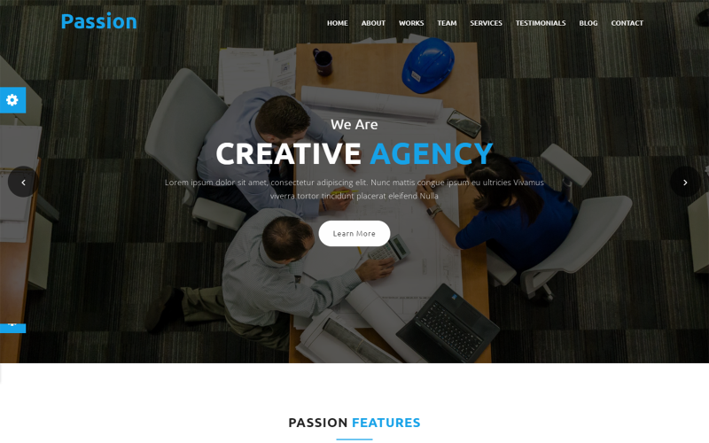 Passion - Material Design Agency Landing Page Template