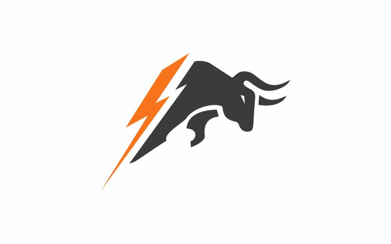 Plantilla de logotipo de toro de energía