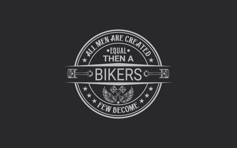 Plantilla para camiseta con logotipo de motocicleta