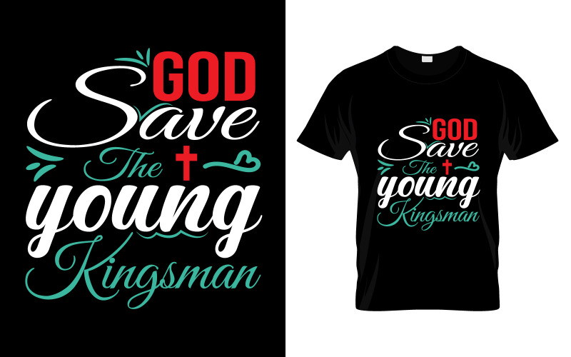 Боже, храни дизайн футболки Young Kingsman
