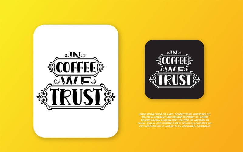 Coffee Lover Typography Sticker T-shirt Vector Template