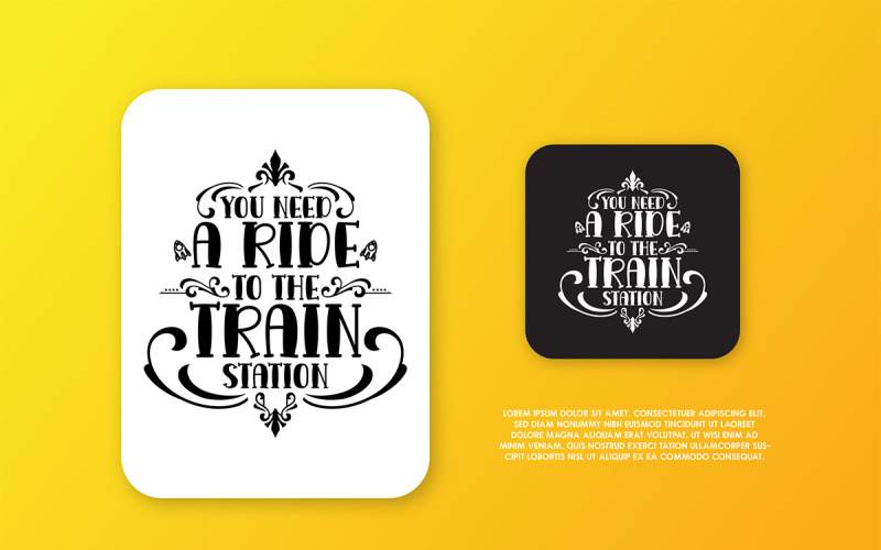 Creative Rider Typography Sticker T-shirt Vector Template