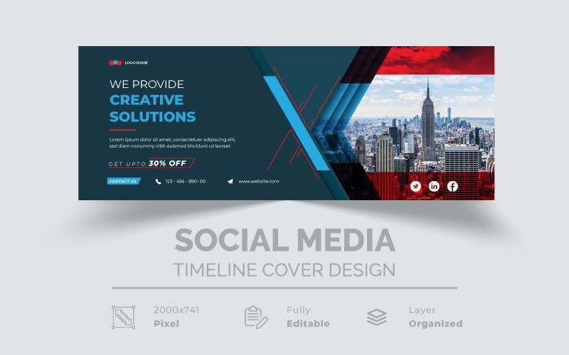 Zakelijke branding Social Media Tijdlijn Cover