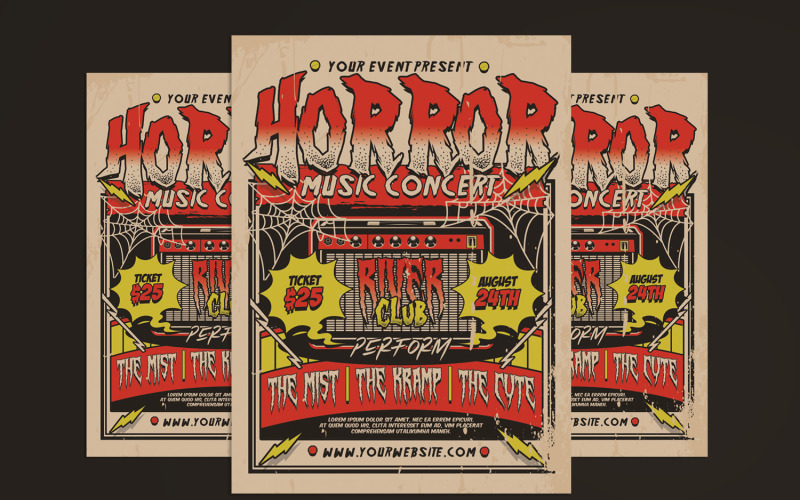Concert de musique d'horreur rétro