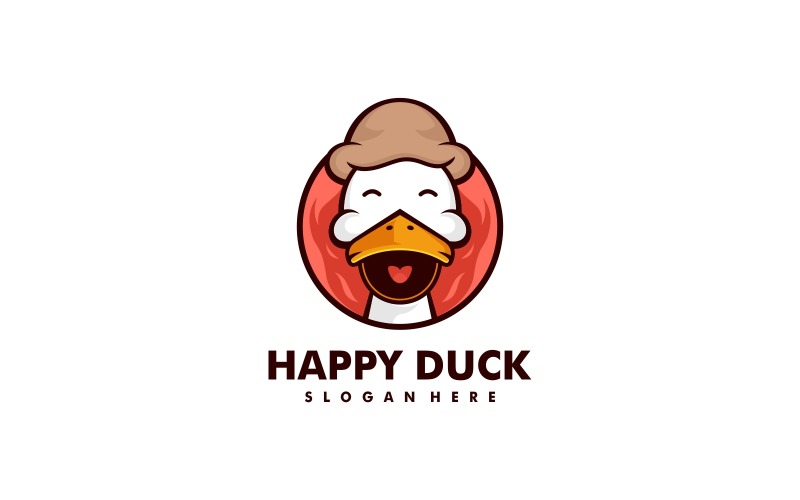 Prosta maskotka kaczka Happy Duck