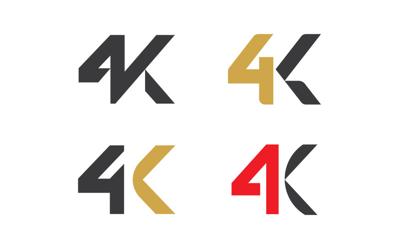 Résolution de symbole 4K Ultra HD Symbole simple lettre et chiffre V5