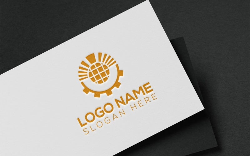 Modèle de conception de logo technologique V1