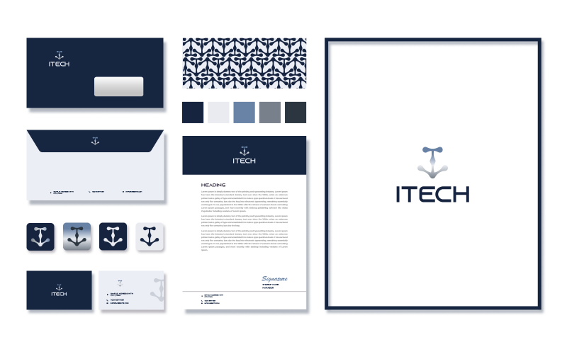 Modèle de logo de technologie | Image de marque de l'agence numérique