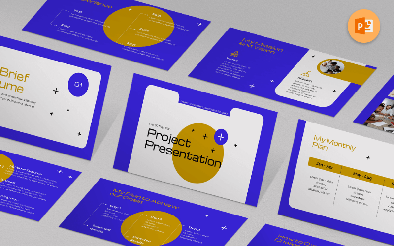 Modelo de PowerPoint de apresentação do projeto