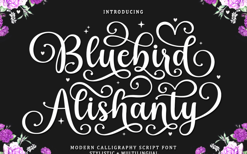 Nowoczesna kaligrafia Bluebird Alishanty