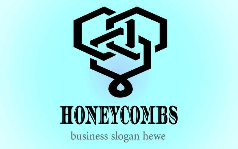 Placa de equipe do logotipo Honeycombs