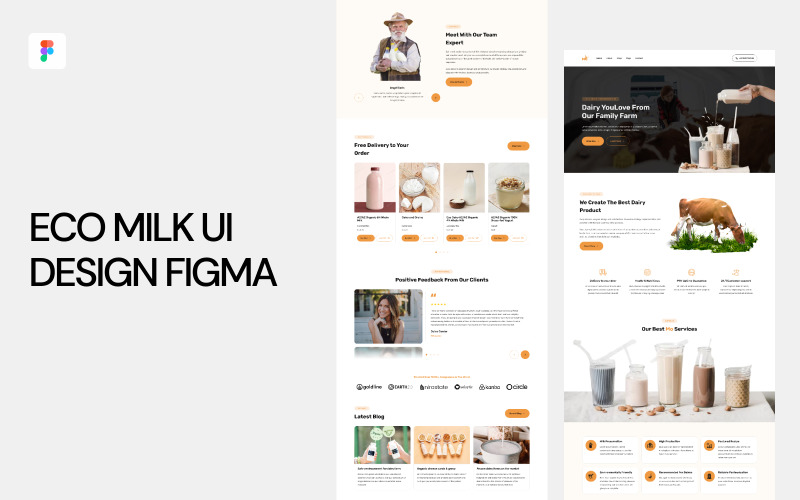 Eco Milk UI Design Figma Mall