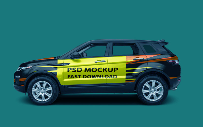 Land Rover Auto PSD Mockup Template Design