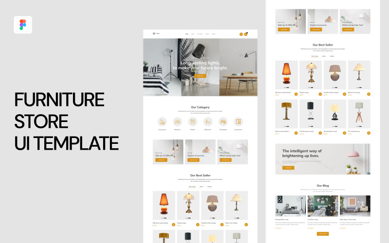 Modèle d'interface utilisateur de magasin de meubles