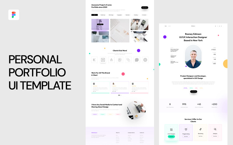 Persoonlijk portfolio UI-ontwerp