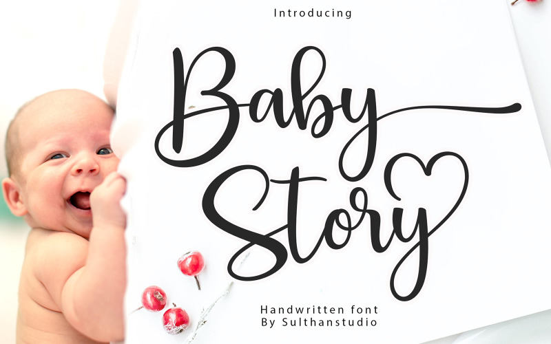Ручной шрифт Baby Story Script