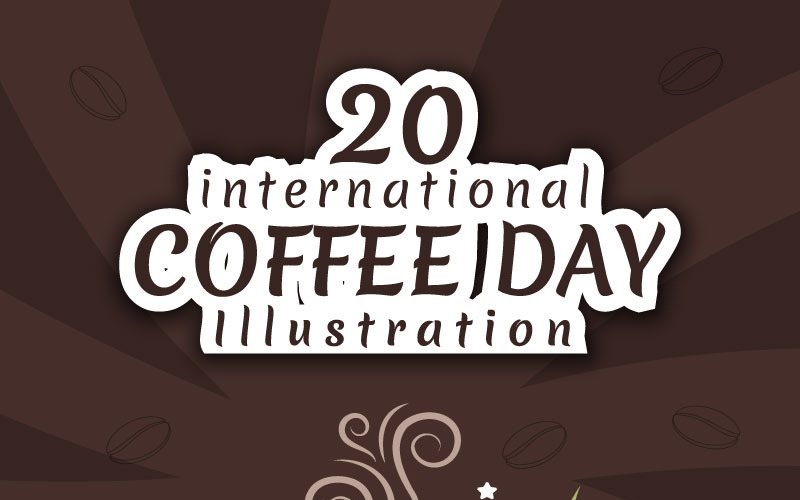 20 Ilustración del Día Internacional del Café