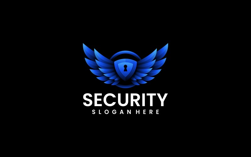 Logo-ontwerp met beveiligingsgradiënt
