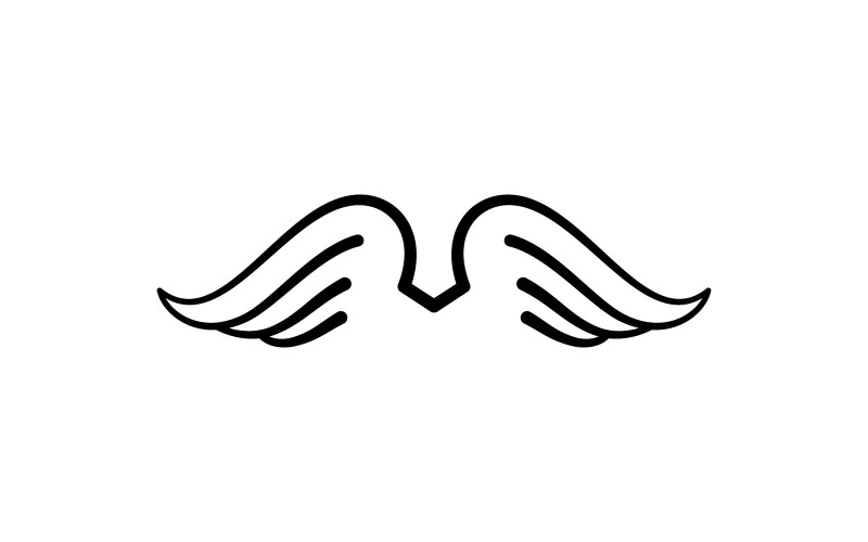 Modèle de conception de logo vectoriel d'ailes V1