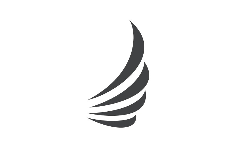 Modèle de conception de logo vectoriel d'ailes V6