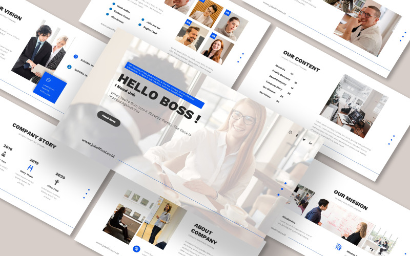 Modello di presentazione aziendale di Picth Deck per diapositive di Google