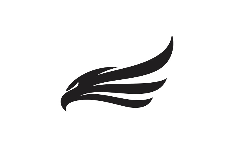 Modello di progettazione di logo di vettore di ali V7