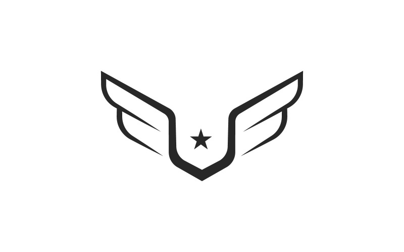 Vleugels Vector Logo ontwerpsjabloon V2