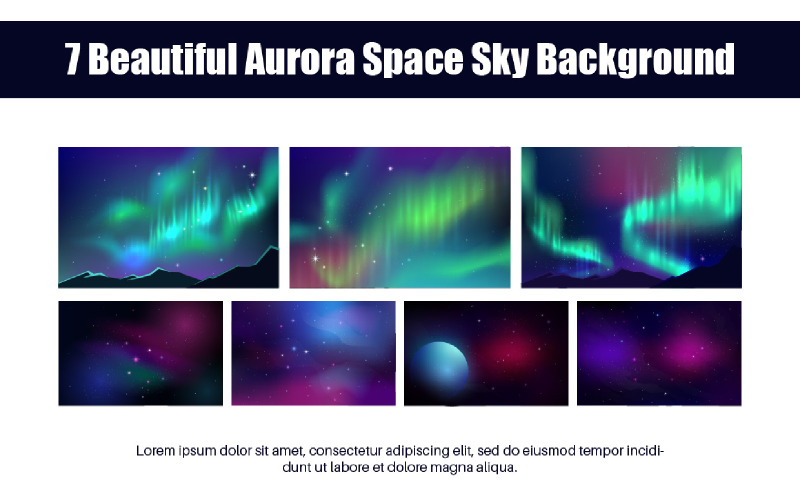 7 Bellissimo sfondo del cielo spaziale Aurora