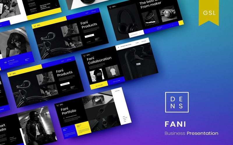 Fani - бизнес-шаблон слайдов Google