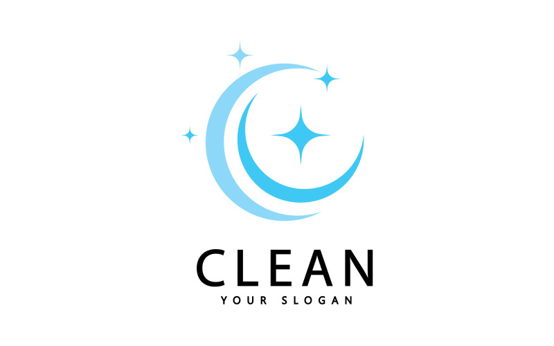 Modèle de conception de logo vectoriel de nettoyage ou de lavage V3