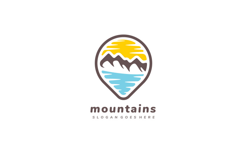 Mountains Spot Logo Template