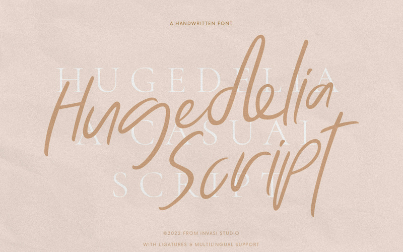 Hugedelia - Carattere di script caldo