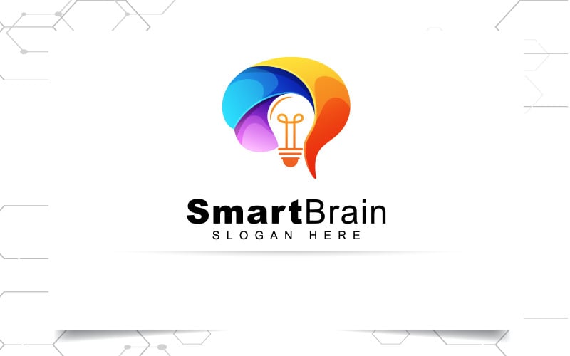 Logotipo da tecnologia Smart Brain Gradient