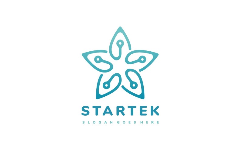 Technology Star Logo Template