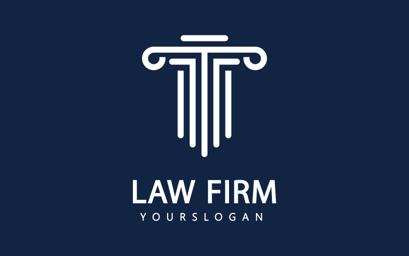 Law Frim Pillar-Vektor-Logo-Design-Vorlage V2