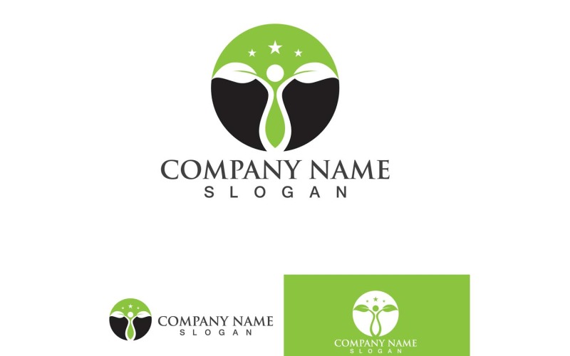 People Health Life Leaf Nature Logo Vector 17