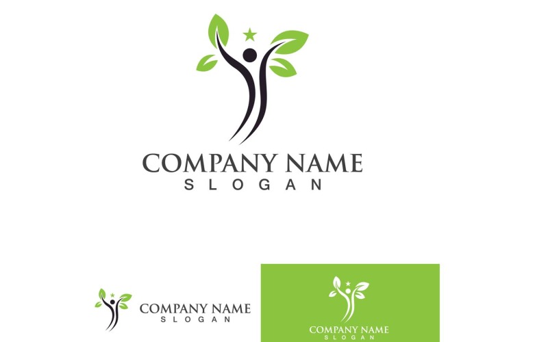 People Health Life Leaf Nature Logo Vector 5