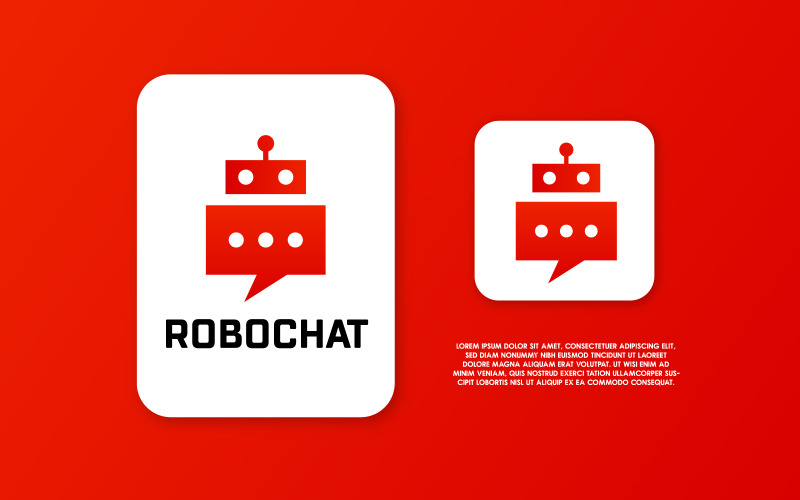 Creatieve Robochat Coloring Vector Logo-ontwerpsjablonen