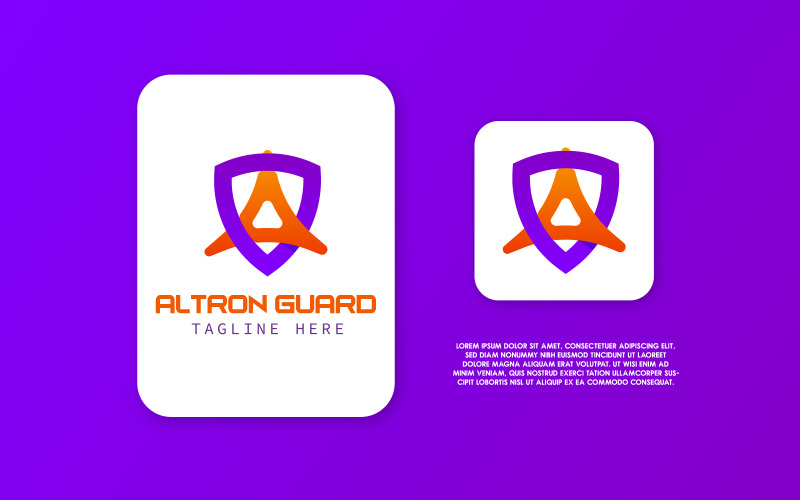 Creative Guard színező vektoros logó tervezősablonok