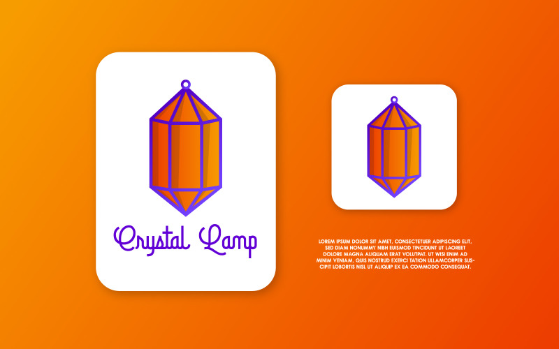 Kreativa kristall lampa färg vektor logotyp designmallar
