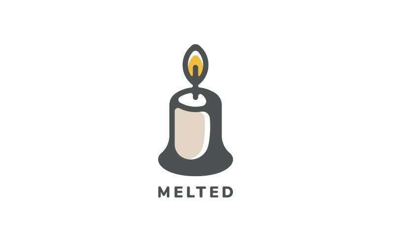 Candle Flame Logo Template