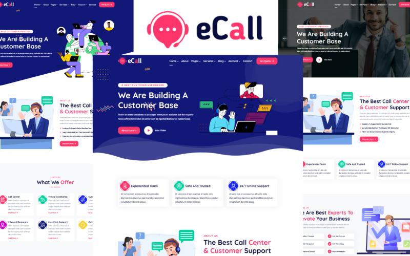eCall – šablona HTML5 Business Call Center