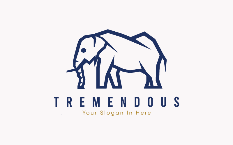 Enormer Elefant-Logo-Vektor