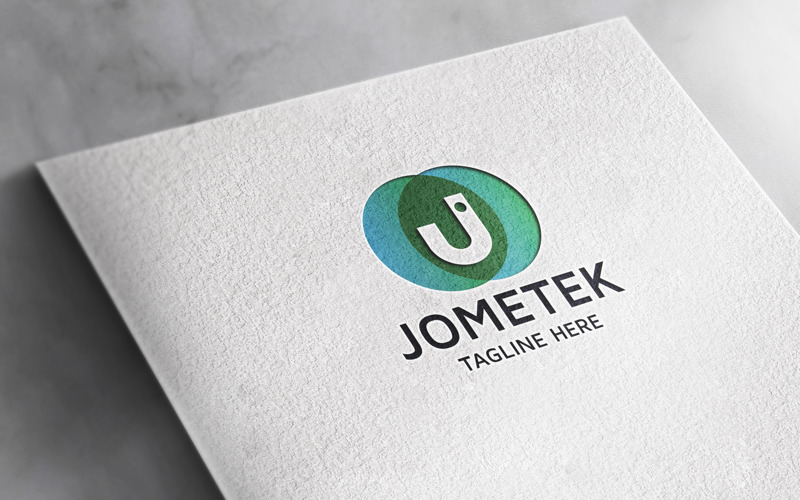 Logo professionnel de la lettre J de Jometek