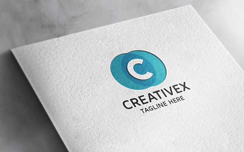 Logotipo profesional de la letra C de Creativex