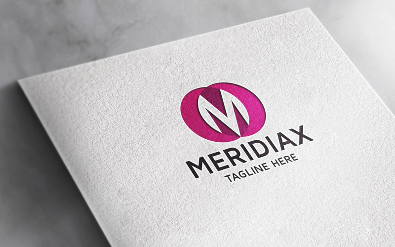 Logotipo profesional de la letra M de Meridiax