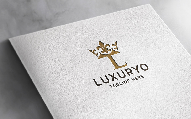 Logotipo profissional Luxuryo Letter L