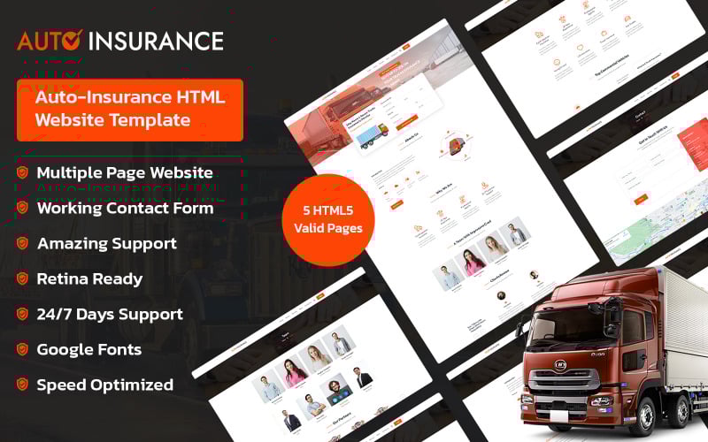 Otomatik Sigorta HTML Web Sitesi Şablonu